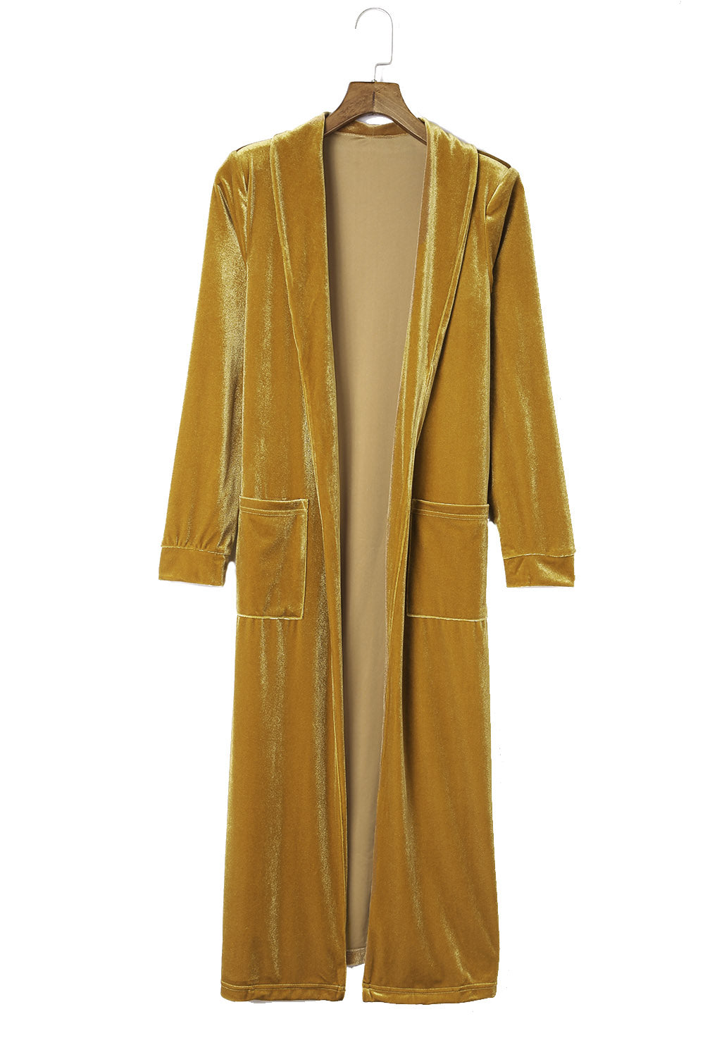 Desert Palm Pocket Open Front Long Cardigan